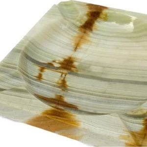 vintage natural marble cigarette cigar ashtray 5” MCM